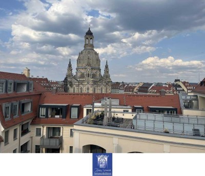 Exklusiver Dachtraum mit Blick zur Frauenkirche! Dachterrasse, Kamin!