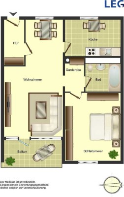 2-Zimmer-Wohnung mit neuem Wannenbad in Ratingen West
