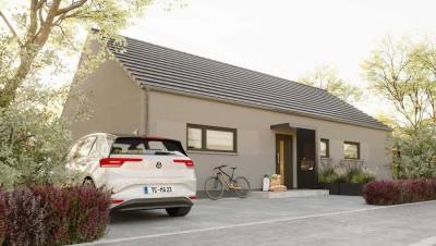Bungalow mit überdachter Terrasse in Linden, Preis inkl. Grundstück