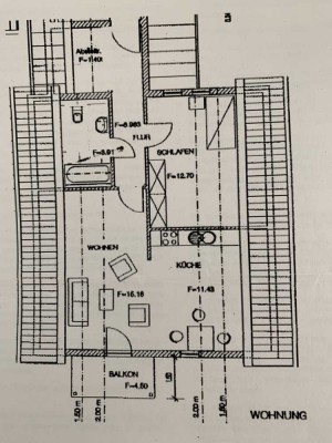 Geschmackvolle 2-Zimmer-DG-Wohnung mit Balkon und EBK in Ismaning