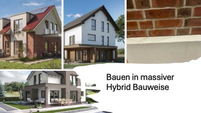 Moderne massive Hybrid Bauweise - Jetzt Effizienzhaus bauen und nachhaltig Kosten senken