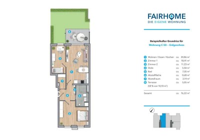 Komfortable 3-Zimmer Neubauwohnung mit Garten und Einbauküche – Einziehen und Wohlfühlen