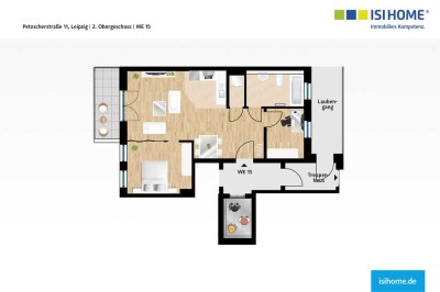 Großzügige 2,5-Raumwohnung mit Sonnenbalkon zum Erstbezug - WE15