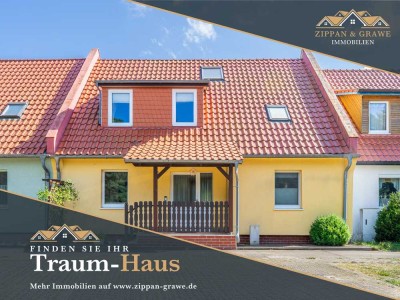 Reihenhaus mit Garten, Terrasse und Solaranlage – zur Miete in Pruchten