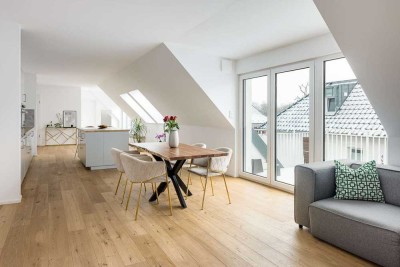 Beletage an der Trabrennbahn: Sagenhaftes Penthouse in bester Nachbarschaft von München-Daglfing