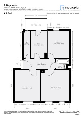 3 Zimmer Wohnung mit neuen Balkon in Schoppershof, verfügbar ab März 2025