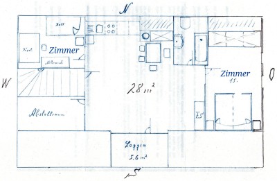 Helle 3-Zimmer-DG-Wohnung in 72108 Rottenburg – Dettingen zu vermieten.