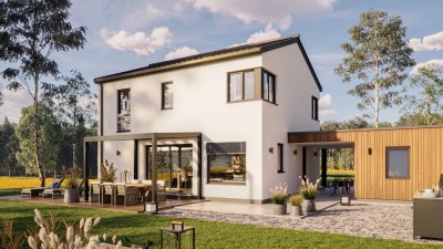 TRAUMLAGE: Neubau eines modernen Holzhauses Einfamilienhaus mit Grundstück im idyllischen Pitzling