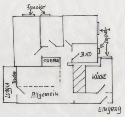 Passau, 1 bis 3 Zimmer in sonniger großer Wohnung günstig