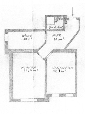 2 Raum Wohnung mit EBK, WG möglich