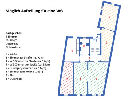 Helle 5-Zimmer-Wohnung in Uni-Nähe – Ideal für Stadtliebhaber !