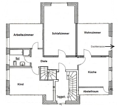 4 ZKB / 120m² Wohnung in ruhiger Wohnlage mit EBK - 1.OG