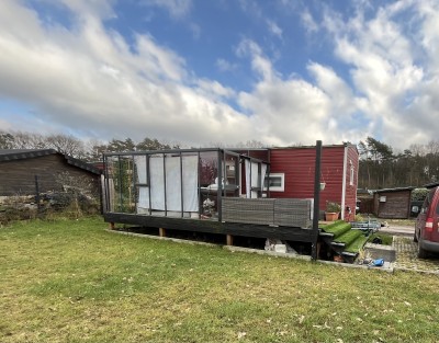 Kleines Mobilheim Tiny-House mit Stellplatzübernahme mitten in der Natur