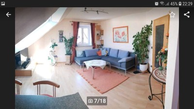 Hochwertige 3 Zimmer Dachgeschoss Wohnung mit Balkon, Speicher 30 qm , Keller 6 qm und TG + oberirdischer Stellpaltz/ PLZ 85375 Neufahrn bei Freising