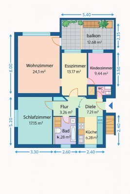 Erlangen Erlangen-Sieglitzhof, schöne 3-Zimmer-Wohnung